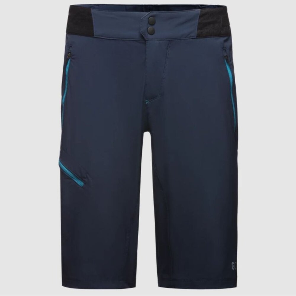 NWOT GORE wear C5 Trail bike short Men Women XS navy turq blue black travel wear